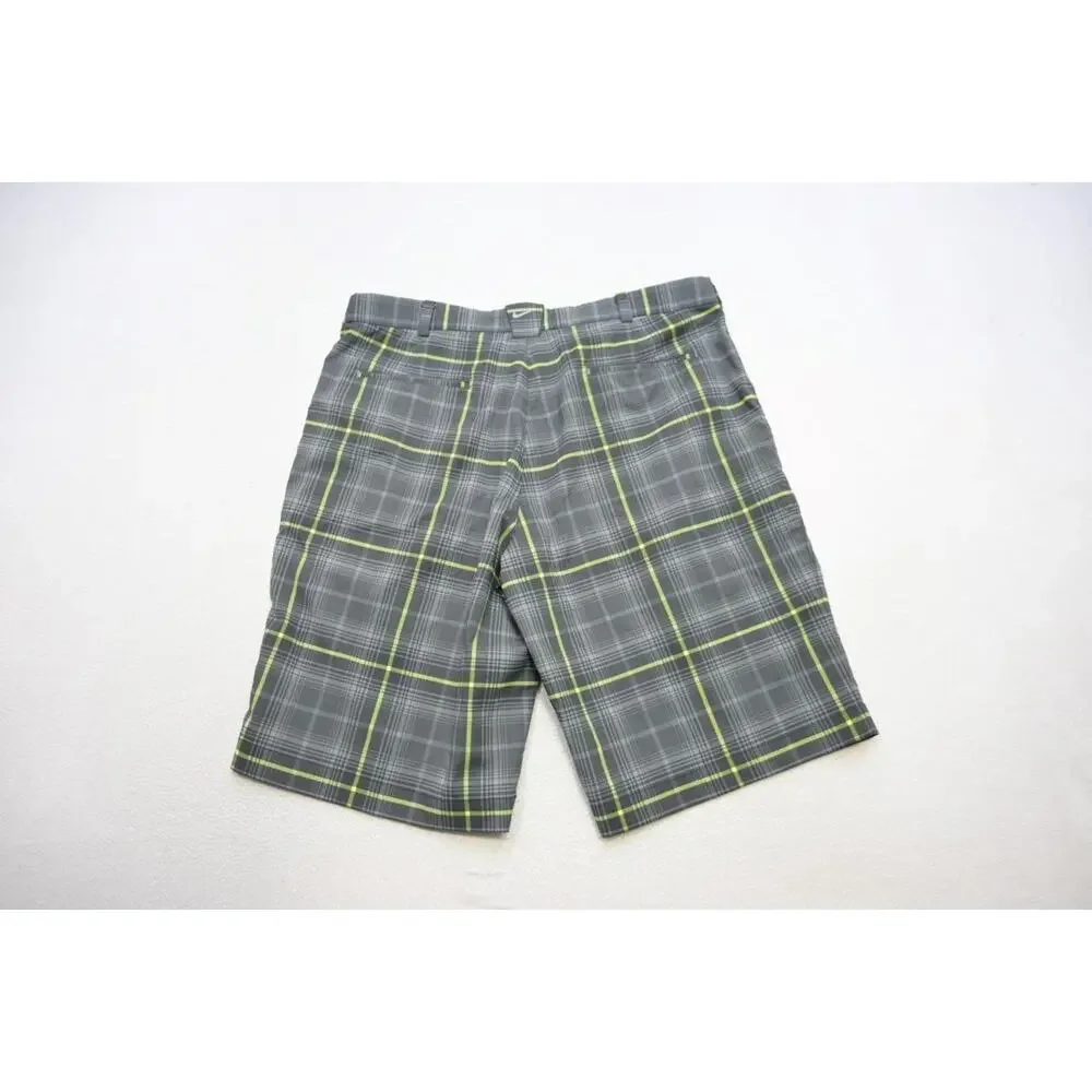 Nike Golf Shorts Dri Fit‎ Stretch Plaid Tour Performance Flat 12